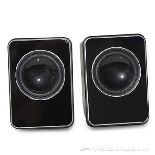 2.0-channel Computer Stereo Mini Speakers, 2W x 2 Output Power, 100Hz to 20kHz Frequency Response